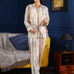 Dusk Attire White Wavy Affair Tie & Dye Co-ord Set image 1