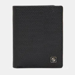 Carlton London Black Textured Bi-Fold Wallet for Men image 1