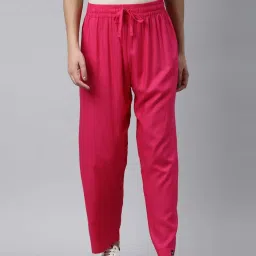 TWIN BIRDS Women Viscose Relaxed Fit Trouser With Functional Pocket image 1