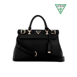 Guess Black Solid Eco Ali Luxury Satchel Bag-image-15