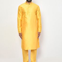 Arihant Rai Sinha Men Solid Silk Kurta with Churidar-picture-40