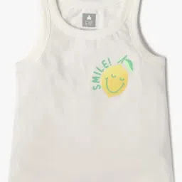 GAP Girls White Cotton Graphic Tank Top-image-34