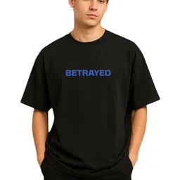 GLOBAL NOMAD Typography Printed Drop-Shoulder Sleeves Pure Cotton Oversized T-shirt-picture-40