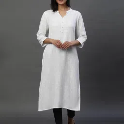 Aurelia White Straight Kurta image 1