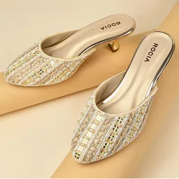 Rocia Women Wedding Gold Shoe Slip-On image 1