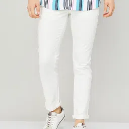 Fame Forever by Lifestyle White Regular Fit Jeans image 1