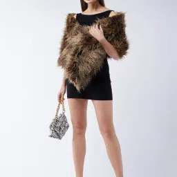 Inweave Brown & Beige Plain Cape image 4