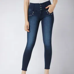 Miss Chase Navy Cotton Jeans-image-73