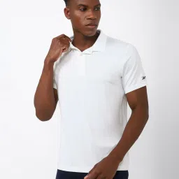 Reebok White Regular Fit Sports Polo image 1