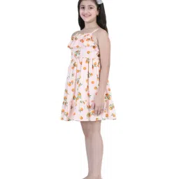 StyleStone Kids Orange Printed Dress-picture-32