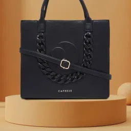 Caprese Faux leather Black Women Handbag-image-34