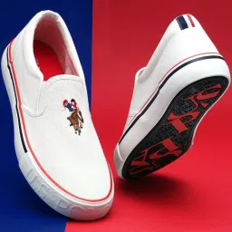 U.S. Polo Assn. Men's SKYE Off White Plimsolls image 1
