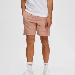SELECTED HOMME Dusty Red Regular Fit Shorts image 1