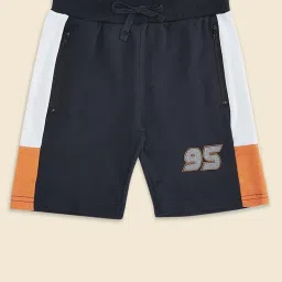 Pantaloons Junior Kids Navy Cotton Color Block Shorts image 1
