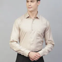ManQ Beige Regular Fit Checks Shirt-picture-44
