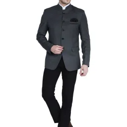 Tahvo Grey Cotton Slim Fit Two Piece Suit image 1