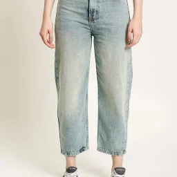 Bene Kleed Light Blue Cotton Regular Fit High Rise Jeans image 1