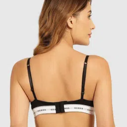 Guess Black Half Coverage Under Wired Padded Push Up Bra image 2