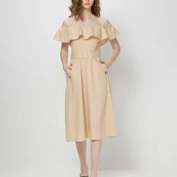 Cover Story Beige Midi Dress image 1