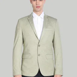 Arrow Green Slim Fit Heathered Blazer image 1