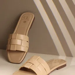 Carlton London Women's Beige Casual Sandals image 1