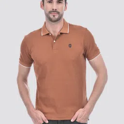 Numero Uno Nutshell Cotton Regular Fit Striped Polo T-Shirt image 1