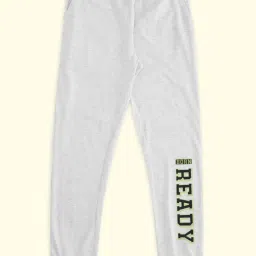 Pantaloons Junior Grey Cotton Printed Trackpants image 1