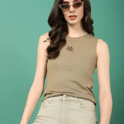 showoffff SHOWOFF Olive Regular Fit Top image 1
