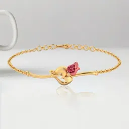 P.C. Chandra Jewellers 18KT Yellow Gold Tulip Design Bracelet for Women & Girls-image-104