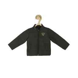 allen solly junior Allen Solly Kids Olive Quilted Full Sleeves Jacket image 1