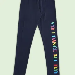 Pantaloons Junior Navy Printed Leggings image 1