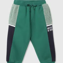 United Colors of Benetton Boys Multicolor Color Block Joggers image 1