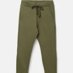United Colors of Benetton Kids Boy's Solid Regular Fit Joggers with Drawstring Closure image 1