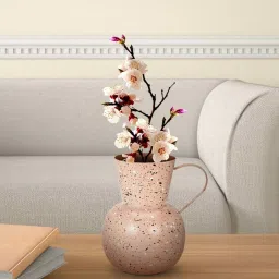 Living Scapes by Pantaloons Pink Iron Vase image 1