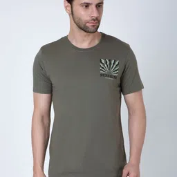 Sparky Men Graphic Printed Round Neck Cotton Slim Fit T-shirt-image-3