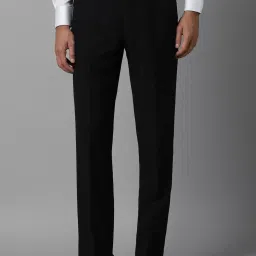 Louis Philippe Black Regular Fit Trousers image 1