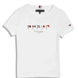 TOMMY HILFIGER Boys White Cotton Embroidery T-Shirt-image-20