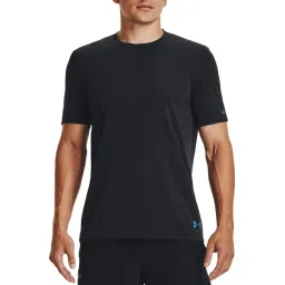 Under Armour Black Muscle Fit Self Pattern Sports T-Shirt image 1