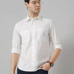 celio celio* White Regular Fit Cotton Shirt image 1