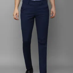 Louis Philippe Navy Slim Fit Trousers image 1