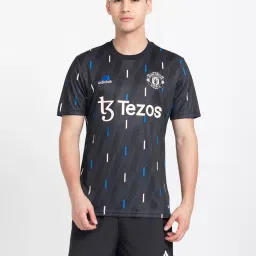 adidas MUFC PRESHI Black Slim Fit Jersey image 1