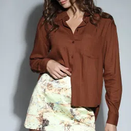 Vero Moda Brown Regular Fit Shirt image 1