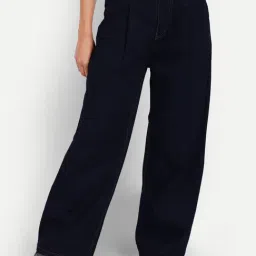 Angelfab Dark Blue Cotton Relaxed Fit High Rise Jeans-picture-33