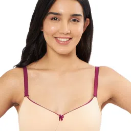 Amante Beige Cotton T-Shirt Bra image 1
