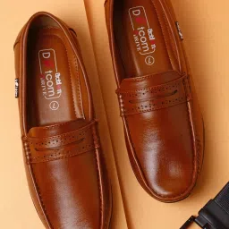 Action Men's Tan Casual Loafers image 1