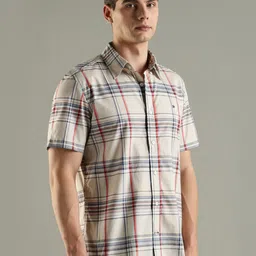 Tommy Hilfiger Checked Spread Collar Cotton Shirt image 3