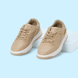 Forever Glam by Pantaloons Women's Beige Sneakers image 1