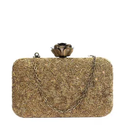 NR by Nidhi Rathi Red Fabric Minaudiere Clutch image 1