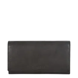 SASSORA Black Solid Rfid Wallet for Women image 1