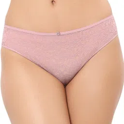 Amante Rose Pink Lace Pattern Bikini Panty image 1